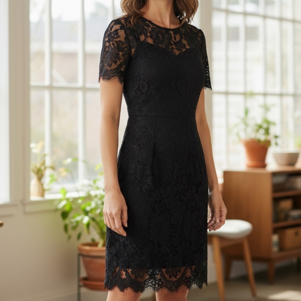 MSLG Black Lace Dress | SIZE M